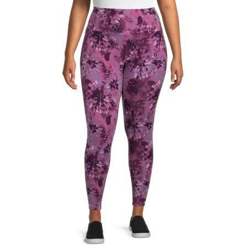Terra & Sky Women's Purple Plus Size Leggings size 2X 20W – 22W NWT